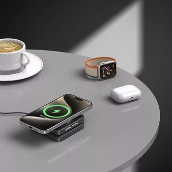 Blavec BQI-02 Qi 15 W mágneses Magsafe 3 az 1-ben induktív töltő