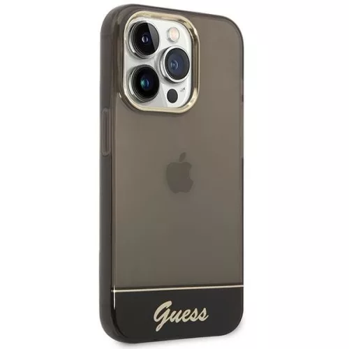 Guess átlátszó fekete tok (iPhone 14 Pro Max)
