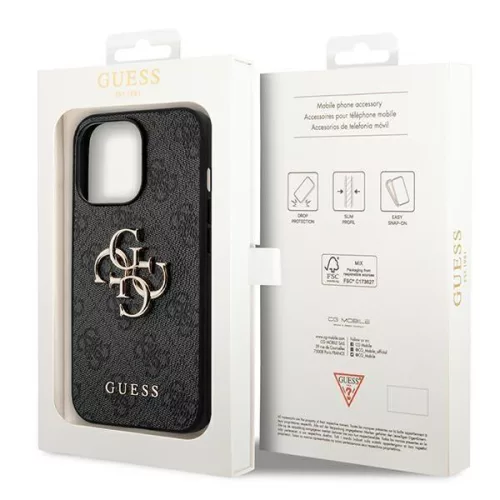 Guess szürke fém logos tok (iPhone 13 Pro Max)