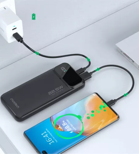 Choetech Powerbank B728 10000mAh 22.5W PD USB-A / USB-C - fekete