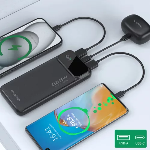 Choetech Powerbank B728 10000mAh 22.5W PD USB-A / USB-C - fekete