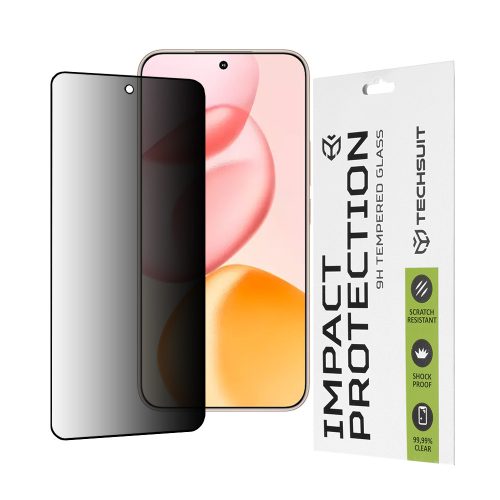 Techsuit - 111D Privacy Full Glue Üvegfólia - Honor 400 - Fekete