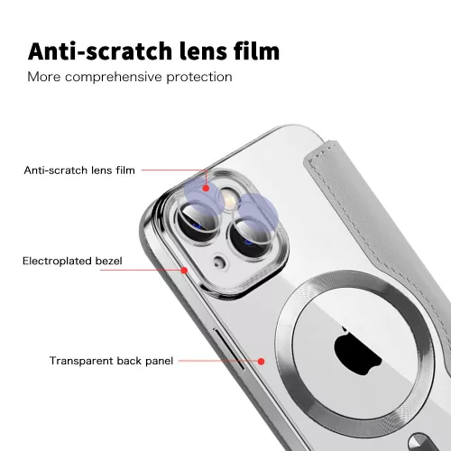 Techsuit - SmartMag Kinyitható kártyatartós tok - Samsung Galaxy A06 - Szürke