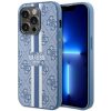 Guess Saffiano Strip kék MagSafe tok (iPhone 14 Pro)