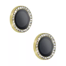   Iphone 17, Csillogós Kameralencse védő edzett üveg, kövekkel (2db) - Arany - HARD DIAMOND