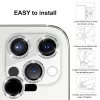 Iphone 17, Csillogós Kameralencse védő edzett üveg, kövekkel (2db) - Arany - HARD DIAMOND