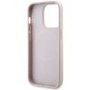 Guess Saffiano Strip rózsaszín MagSafe tok (iPhone 14 Pro)
