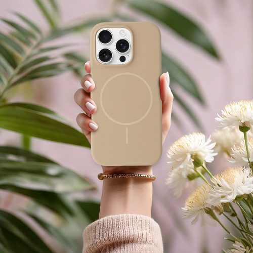 MagSafe Slim Szilikon tok iPhone 16 Pro - Barna