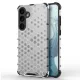 Samsung Galaxy A22 5G Honeycomb telefontok – szilikon belsővel, erősített sarkakkal - Átlátszó