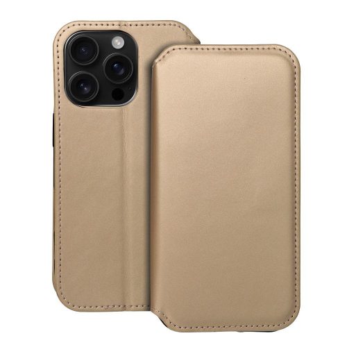 DUAL POCKET Kinyitható tok iPhone 16 Pro - Bézs