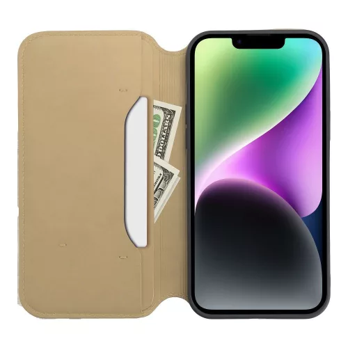 DUAL POCKET Kinyitható tok iPhone 16 Pro - Bézs