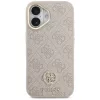 iPhone 17, Guess - Hardcase 4G Strass Logo MagSafe tok, pánttal - Rózsaszín