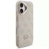 iPhone 17, Guess - Hardcase 4G Strass Logo MagSafe tok, pánttal - Rózsaszín