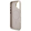 iPhone 17, Guess - Hardcase 4G Strass Logo MagSafe tok, pánttal - Rózsaszín