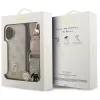 iPhone 17, Guess - Hardcase 4G Strass Logo MagSafe tok, pánttal - Rózsaszín