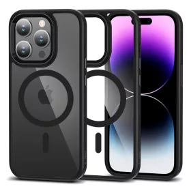   Tech-Protect MagMat MagSafe tok iPhone 15 Pro Max - átlátszó fekete