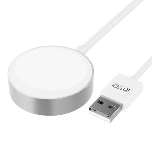 Tech-Protect Ultraboost Apple Watch USB-A mágneses töltő 1,2m - Fehér