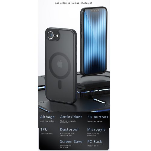 Honor Magic 8 Pro - Fekete - Techsuit - PureFrost MagSafe