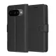 Google Pixel 10 / 10 Pro, Kinyitható kártyatartós ECO bőr tok, állványfunkcióval - Fekete - Techsuit Leather Folio