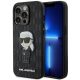 Karl Lagerfeld Saffiano 3D fekete tok (iPhone 13)