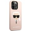 Karl Lagerfeld szilikon rózsaszín tok (iPhone 14)