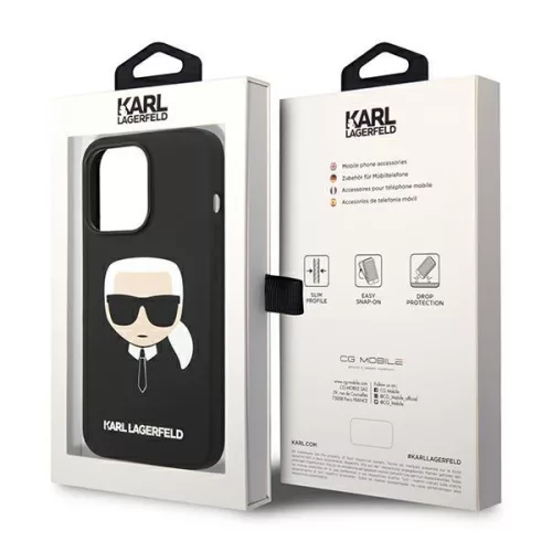 Karl Lagerfeld szilikon fekete tok (iPhone 13 Mini)