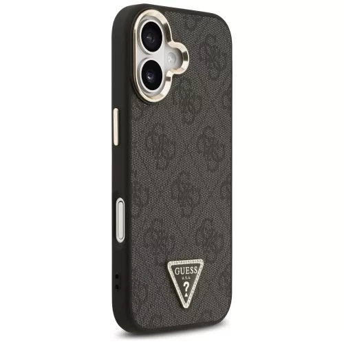 iPhone 17, Guess - Hardcase 4G Triangle Logo MagSafe tok - Fekete