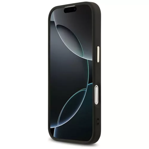 iPhone 17, Guess - Hardcase 4G Triangle Logo MagSafe tok - Fekete