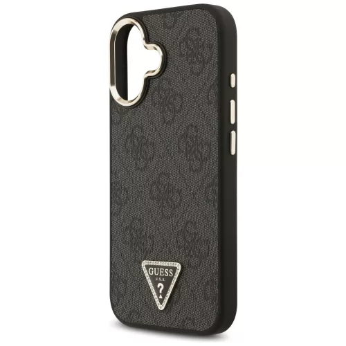 iPhone 17, Guess - Hardcase 4G Triangle Logo MagSafe tok - Fekete