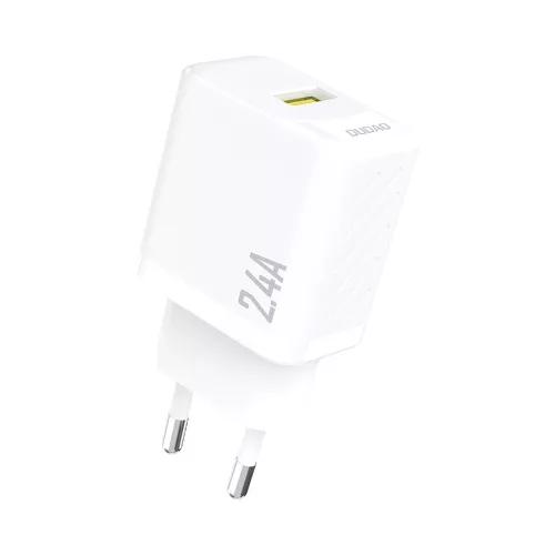 Töltő adapter 2,4A, USB-A - Fehér - Dudao A23