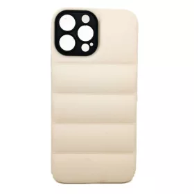 3D mintás puffy tok iPhone 13 Pro - törtfehér