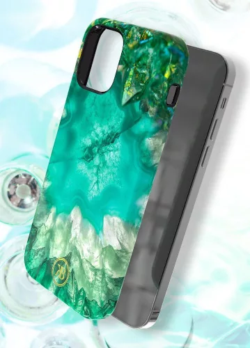 Kingxbar Agate zöld tok (iPhone 12 Mini)