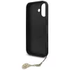 iPhone 17, Guess - Hardcase 4G Charm Cradle MagSafe tok, pánttal - Fekete