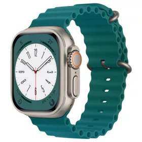   Techsuit Szilikon Óceán Szíj - Mentazöld - Apple Watch 42/44/45/49 mm