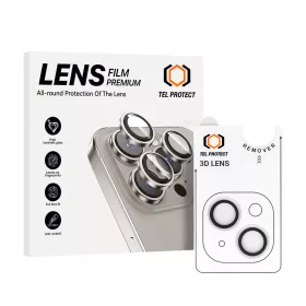  Protect 3D Lens Edzett Üveg Kamera Védő iPhone 14 Pro/14 Pro Max - Átlátszó