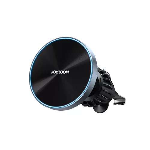 Mágneses autós telefontartó vezeték nélküli gyorstöltéssel (15W), szellőzőrácsra - Fekete - Joyroom JR-ZS240 Pro