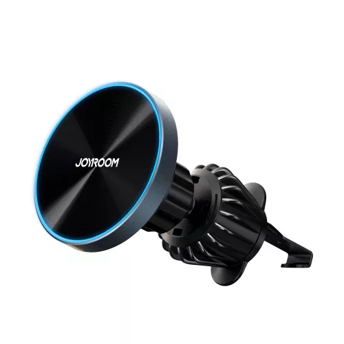 Mágneses autós telefontartó vezeték nélküli gyorstöltéssel (15W), szellőzőrácsra - Fekete - Joyroom JR-ZS240 Pro