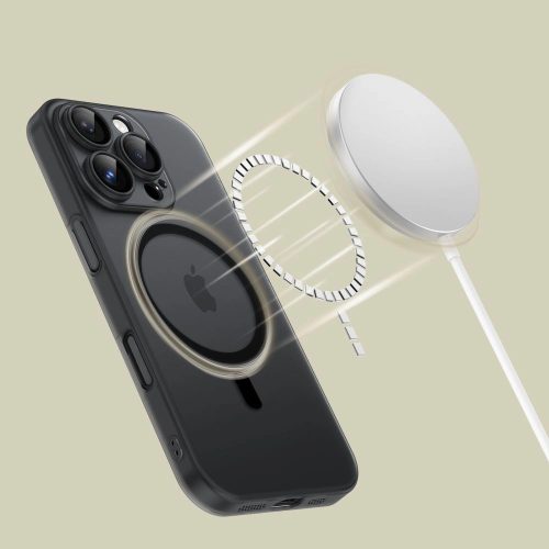 Tech-Protect MagSlim Matt Fekete MagSafe tok - iPhone 16 Pro