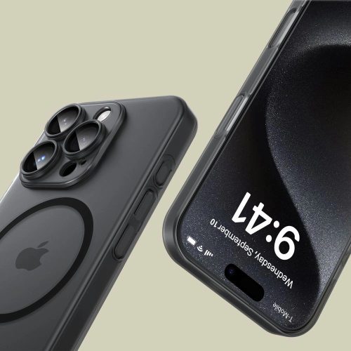 Tech-Protect MagSlim Matt Fekete MagSafe tok - iPhone 16 Pro