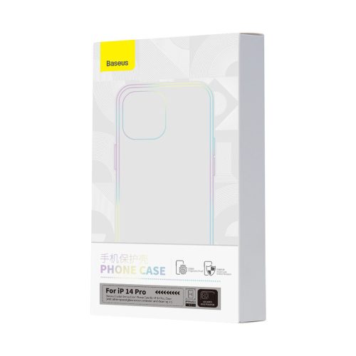 Baseus Crystal átlátszó tok üvegfóliával (iPhone 14 Pro Max)