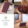 Samsung Galaxy A36/A56, Elegáns Öko bőr telefontok kártyatartóval és állványfunkcióval - Bordó - Tech-Protect Wallet