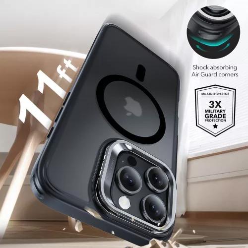 ESR - Classic Hybrid HaloLock Kickstand - iPhone 16 - Matt fekete