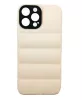 3D mintás puffy tok iPhone 12 Pro - törtfehér