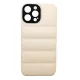 3D mintás puffy tok iPhone 12 Pro - törtfehér