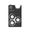iPhone 16 Pro/16 Pro Max, Edzett üveg kamera védő Aramid kerettel (3 db lencse) - Protect 3D Lens Aramid Series