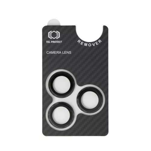 iPhone 16 Pro/16 Pro Max, Edzett üveg kamera védő Aramid kerettel (3 db lencse) - Protect 3D Lens Aramid Series