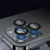 iPhone 16 Pro/16 Pro Max, Edzett üveg kamera védő Aramid kerettel (3 db lencse) - Protect 3D Lens Aramid Series