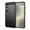Google Pixel 10 Pro, Carbon mintás rugalmas szilikon tok - Fekete