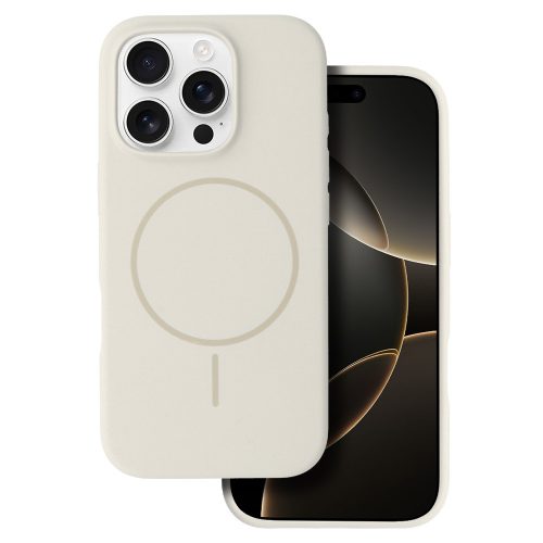 Magsafe Slim Szilikon tok iPhone 13 Pro - Bézs