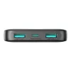 Joyroom JR-PBF12 10000mAh Powerbank 2 USB-A és 1 USB-C porttal - Fekete